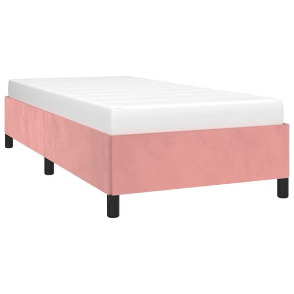 vidaXL Sängram rosa 100x200 cm sammet Rosa