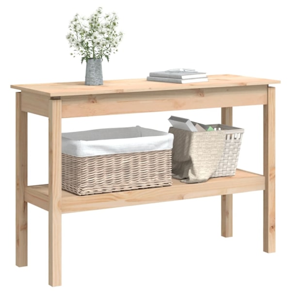 vidaXL Konsolbord 110x40x75 cm massiv furu Brun