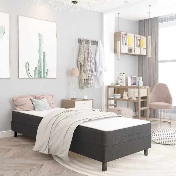 vidaXL Ramsäng grå tyg 80x200 cm grå