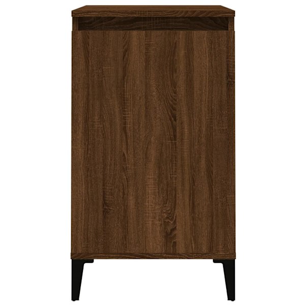 vidaXL Sängbord rökfärgad brun ek 40x35x70 cm konstruerat trä Brun