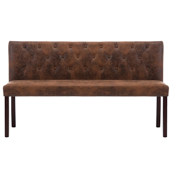 vidaXL Bänk 148,5 cm konstmocka brun Brun