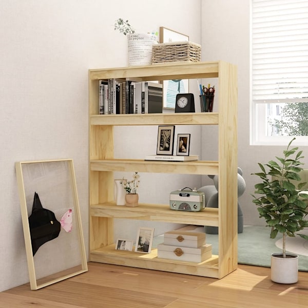 vidaXL Bokhylla/rumsavdelare 100x30x135,5 cm furu Brun