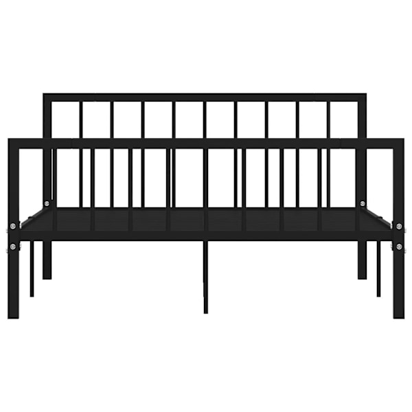 vidaXL Sängram svart metall 140x200 cm Svart
