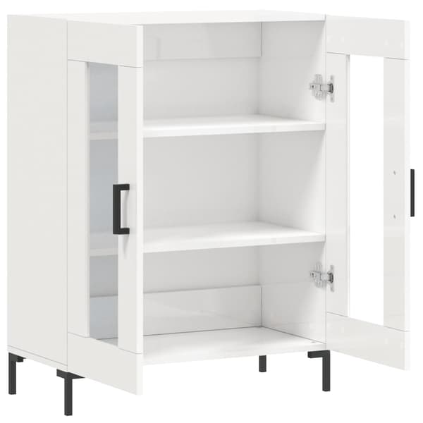 vidaXL Skänk vit högglans 69,5x34x90 cm konstruerat trä Vit