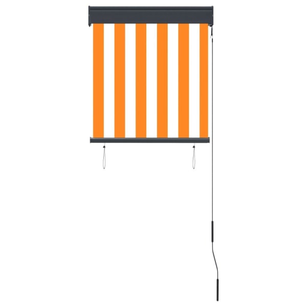 vidaXL Rullgardin utomhus 60x250 cm vit och orange Orange
