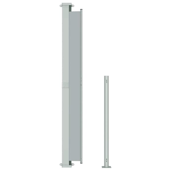vidaXL Infällbar sidomarkis 200x500 cm grå grå