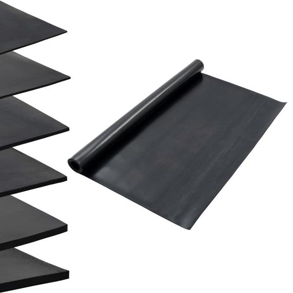 vidaXL Halkfri matta 1,2x2 m 3 mm jämn Svart