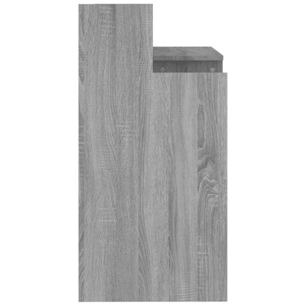 vidaXL Skrivbord med LED grå sonoma 97x45x90 cm konstruerat trä Grå
