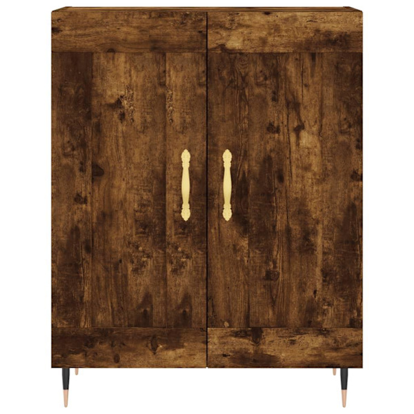 vidaXL Skänk rökfärgad ek 69,5x34x90 cm konstruerat trä Brun