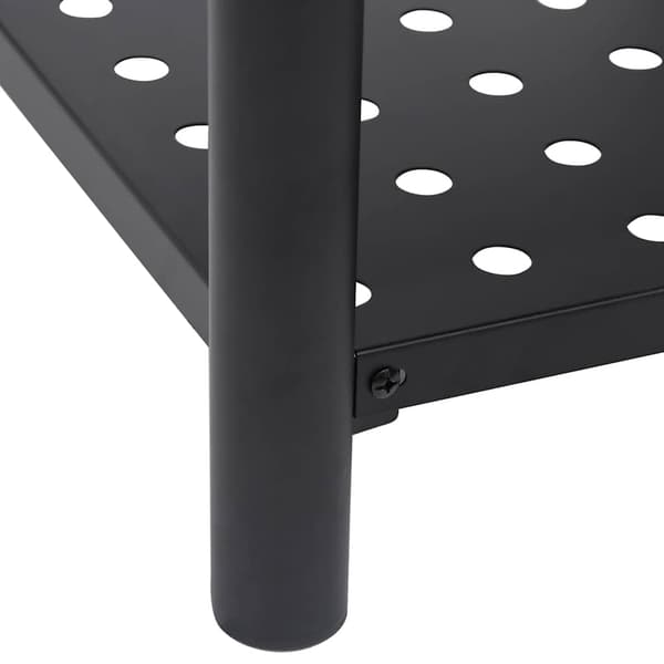 vidaXL Eldstad med eldgaffel 54x54x55 cm stål Svart