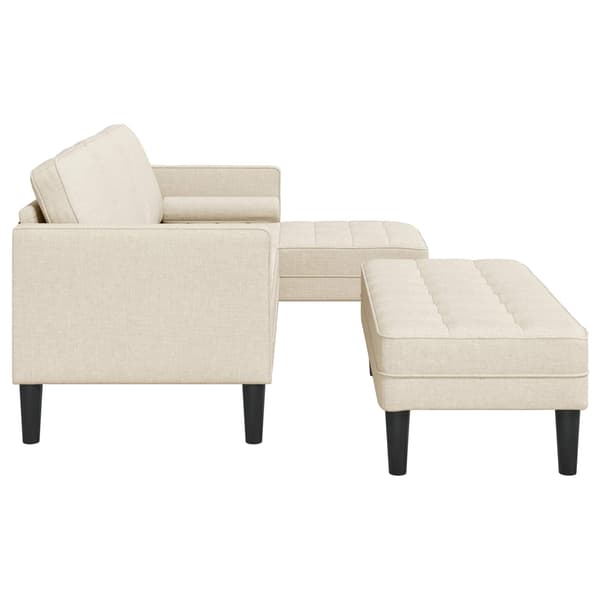 vidaXL Soffset 2 st Linne Polyester Beige