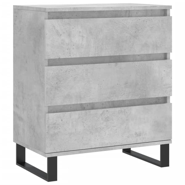 vidaXL Byrå betonggrå 60x35x70 cm konstruerat trä Grå
