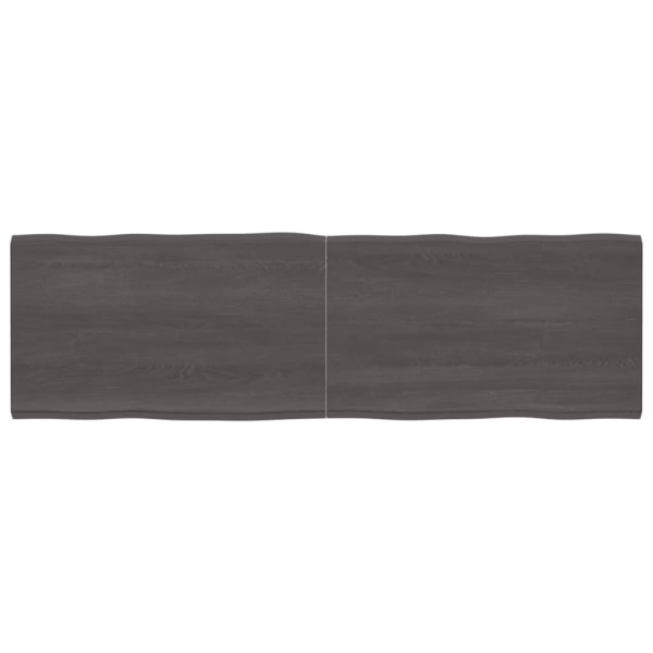 vidaXL Bordsskiva mörkbrun 200x60x(2-4) cm massivt trä levande kant Brun