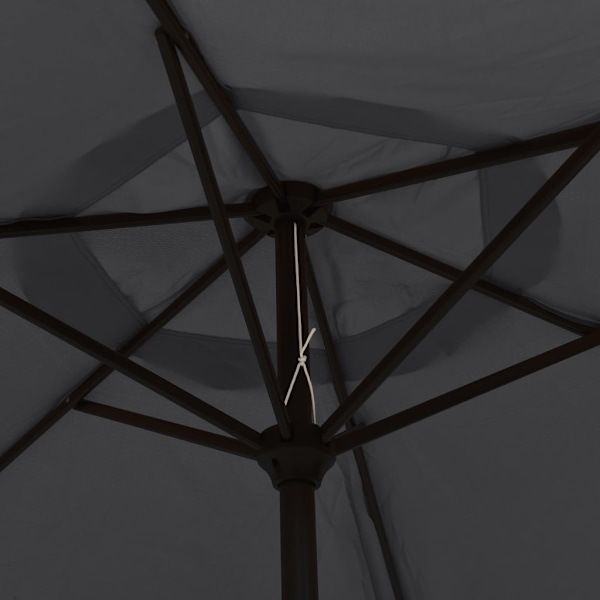 vidaXL Parasoll svart 200x224 cm aluminium Svart