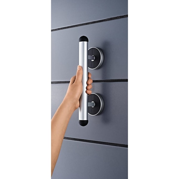 RIDDER Stödhandtag Premium 30 cm aluminium krom och svart Silver