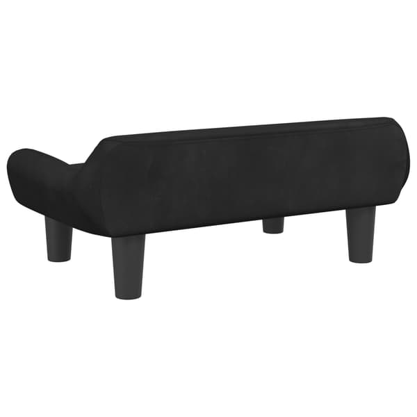 vidaXL Barnsoffa svart 70x40x24 cm sammet art