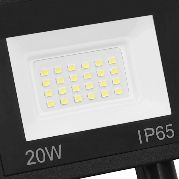 vidaXL Strålkastare med sensor 20 W LED kallvit Svart