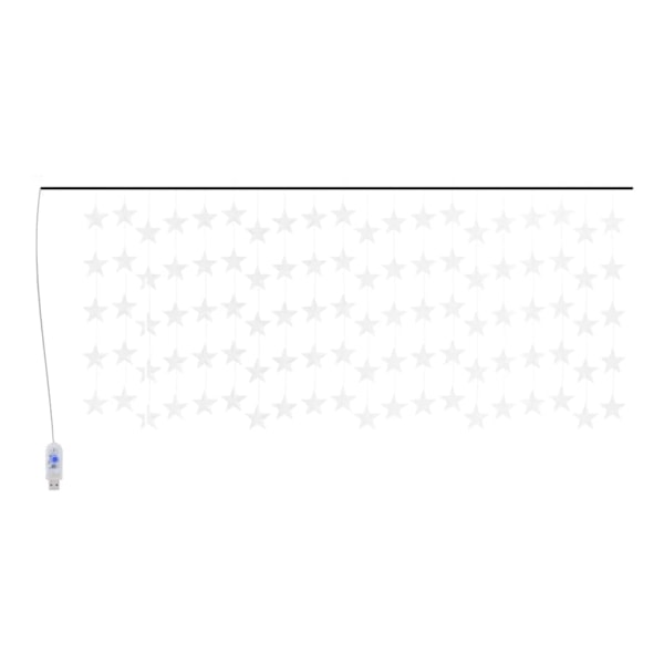 vidaXL Ljusgardin med stjärnor 500 LED flerfärgad 8 funktioner multifärg