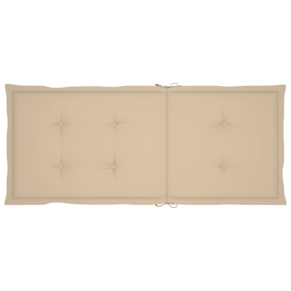 vidaXL Gungstol med dynor massivt akaciaträ Beige