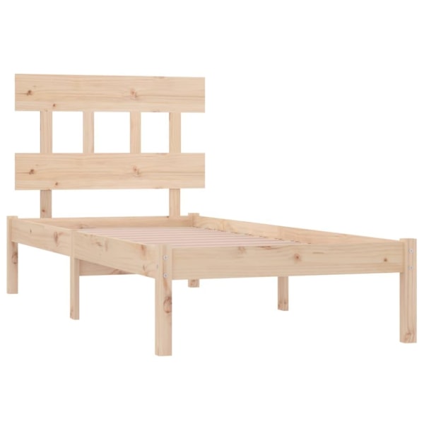 vidaXL Sängram massivt trä 90x200 cm Brun