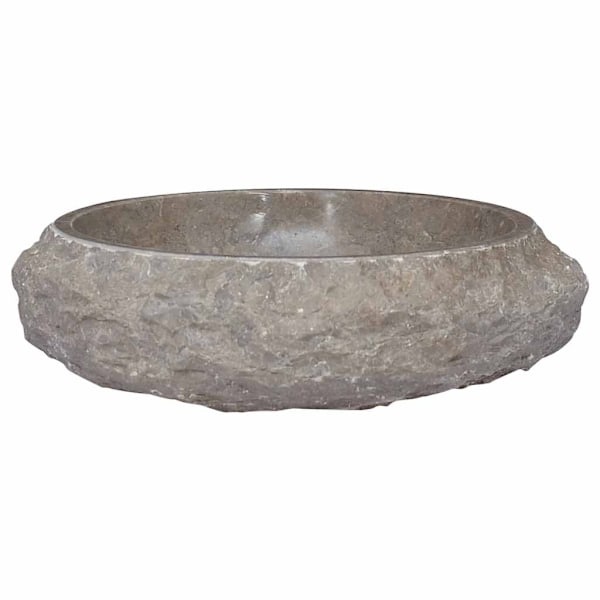 vidaXL Handfat grå Ø40x12 cm marmor grå