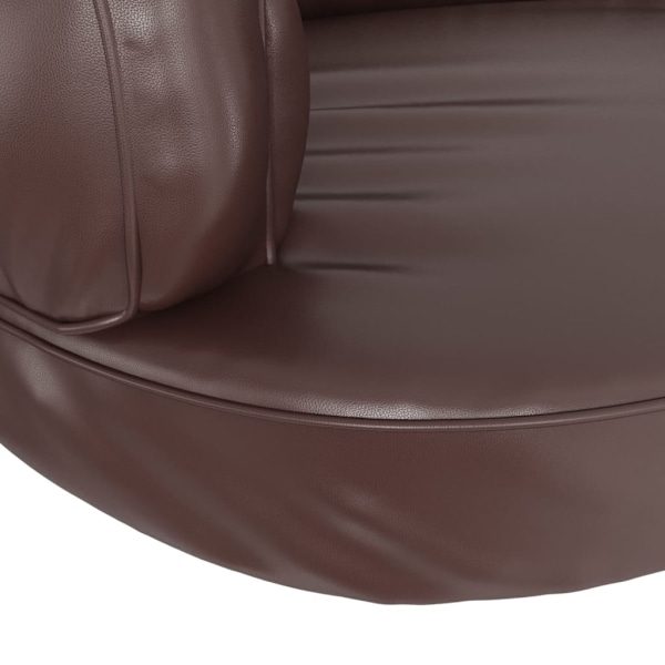 vidaXL Ergonomisk hundbädd brun 88x65 cm konstläder Brun
