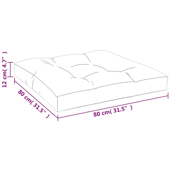 vidaXL Palldyna kungsblå 80x80x12 cm tyg Blå