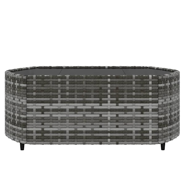 vidaXL Loungegrupp med dynor 4 delar konstrotting grå Svart