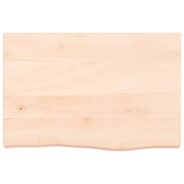 vidaXL Hyllplan 60x40x(2-6) cm obehandlad massiv ek Brun