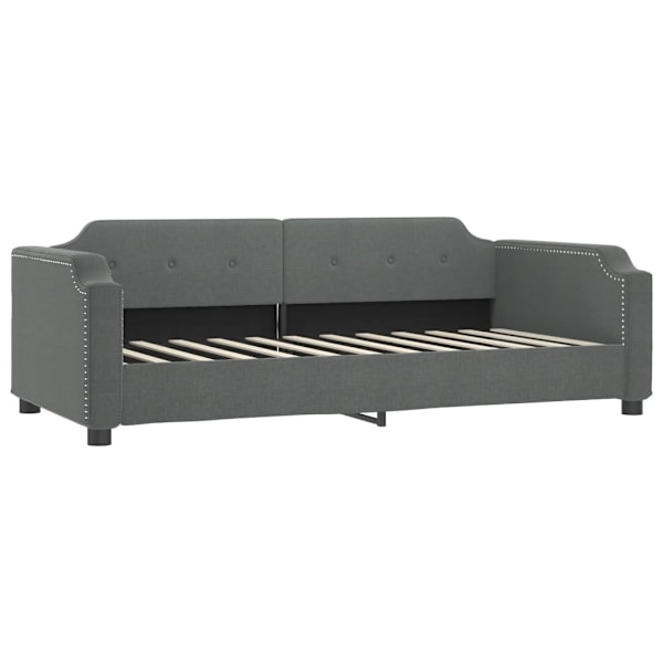 vidaXL Dagbädd utdragbar mörkgrå 90x200 cm tyg Grå