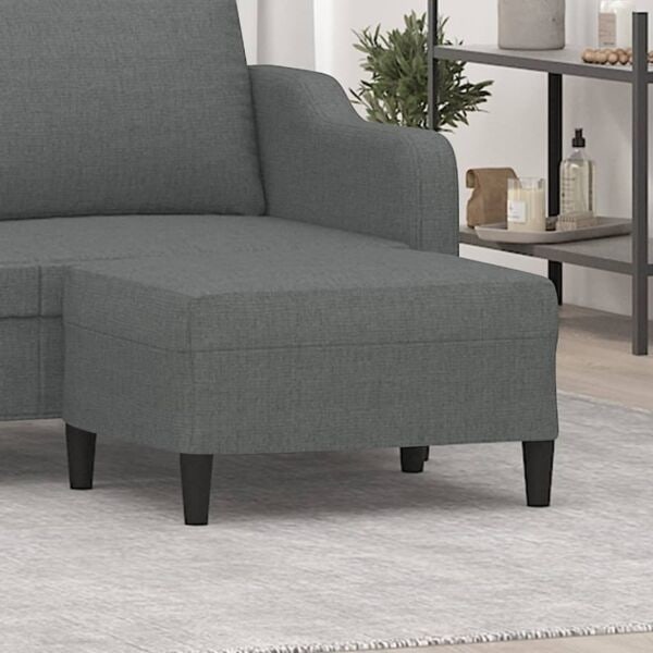 vidaXL Fotpall mörkgrå 70x55x41 cm tyg Grå