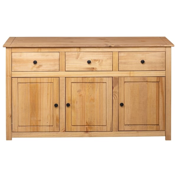 vidaXL Skänk 135x40x80 cm massiv furu panama Brun