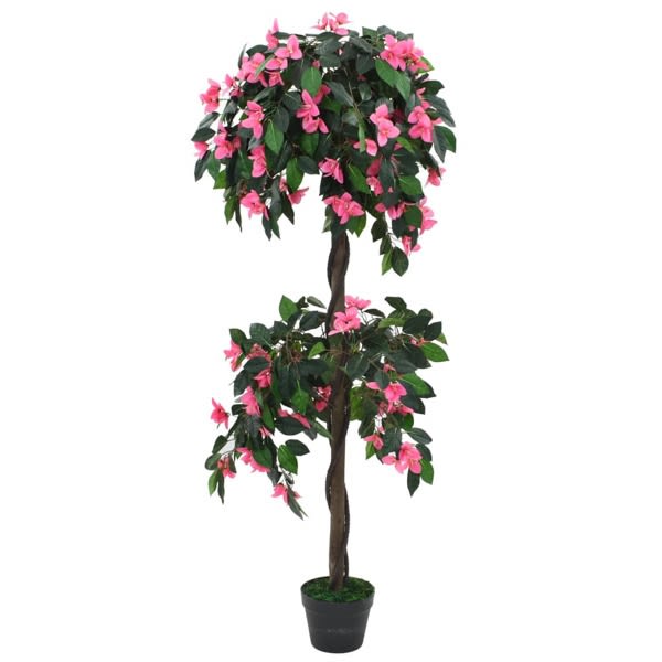 vidaXL Konstväxt rhododendron med kruka 155 cm grön och rosa Grön