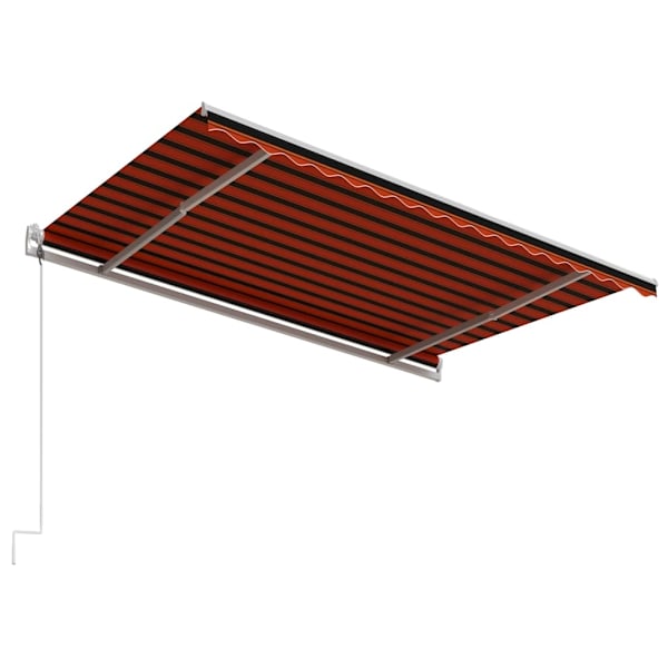 vidaXL Markis automatiskt infällbar 400x300 cm orange och brun Orange