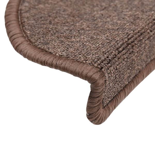 vidaXL Trappstegsmattor 10 st 56x17x3 cm kaffebrun Brun
