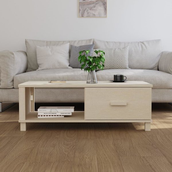 vidaXL Soffbord HAMAR honungsbrun 100x55x35 cm massiv furu Brun