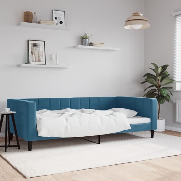 vidaXL Dagbädd blå 100x200 cm sammet Blå