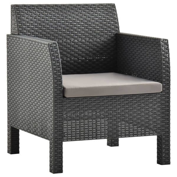 Anthracite 63x65x76 cm PP Rattan Antracit
