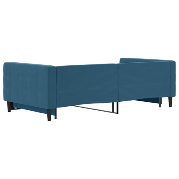 vidaXL Dagbädd utdragbar blå 100x200 cm sammet Blå