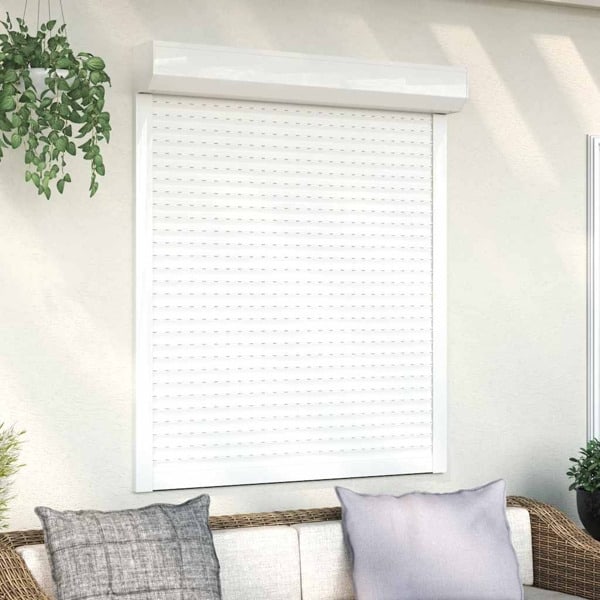 vidaXL Rulljalusi aluminium 110x130 cm vit Vit