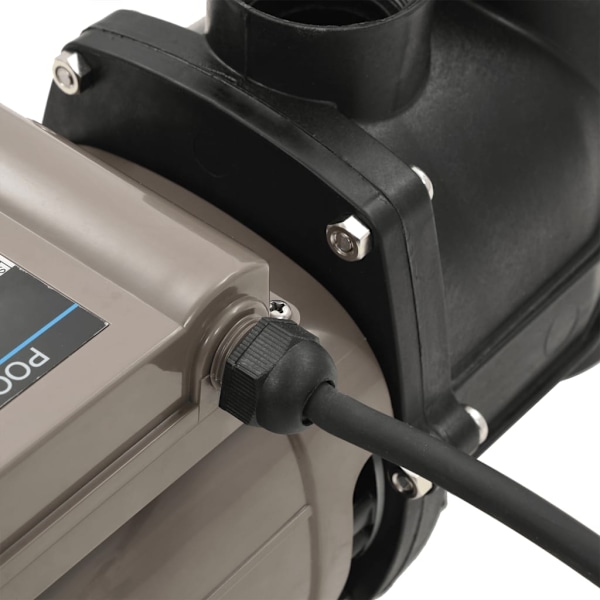 vidaXL Poolpump med timer svart 0,25 HK 8000 L/tim Svart