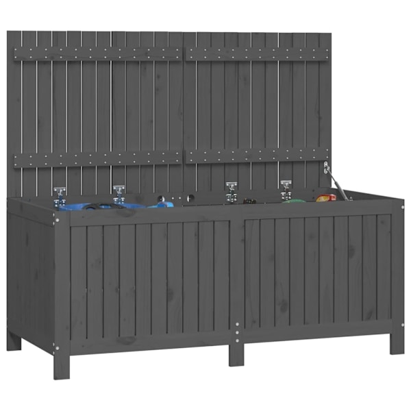 vidaXL Dynbox grå 147x68x64 cm massiv furu Grå