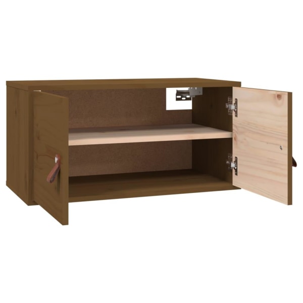 vidaXL Väggskåp honungsbrun 60x30x30 cm massiv furu Brun