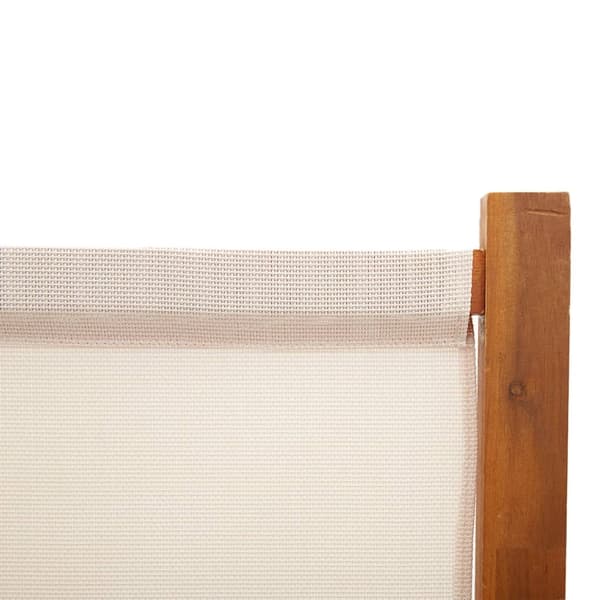 vidaXL Rumsavdelare 6 paneler gräddvit 420x180 cm Kräm
