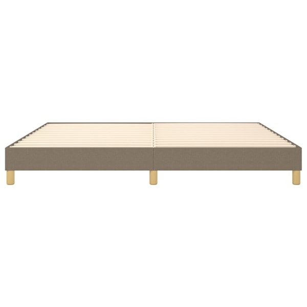 vidaXL Sängram utan madrass taupe 200x200 cm tyg Taupe