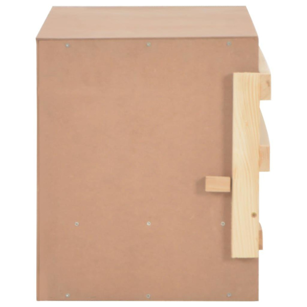 vidaXL Värprede 3 fack 72x33x38 cm massiv furu