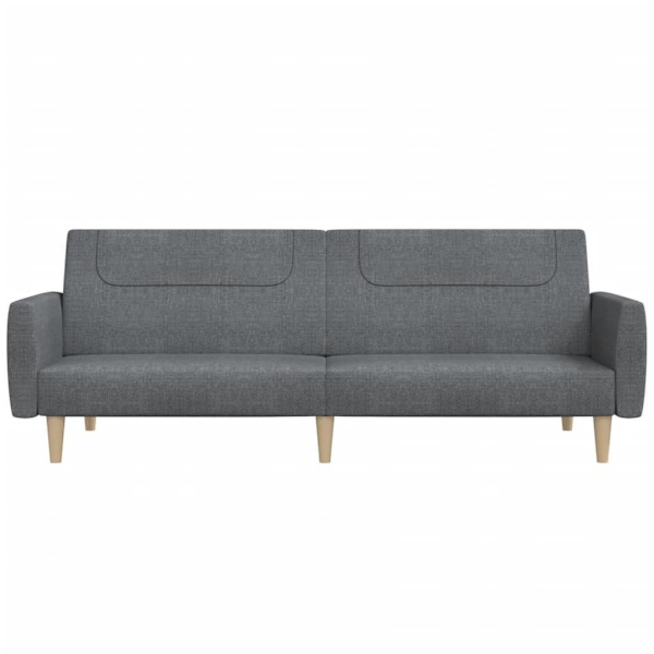 vidaXL Bäddsoffa 2-sits ljusgrå tyg Grå