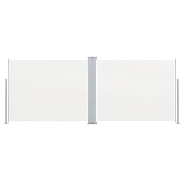 vidaXL Infällbar sidomarkis gräddvit 140x1000 cm Creme