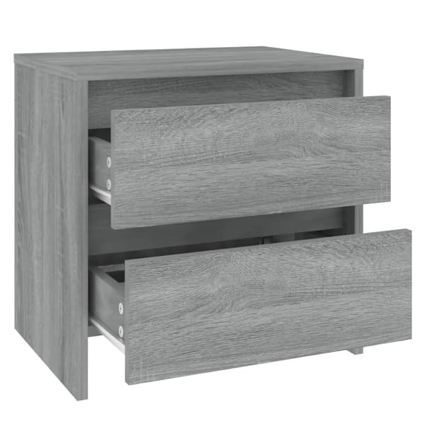 vidaXL Sängbord grå sonoma ek 45x34,5x44,5 cm konstruerat trä grå