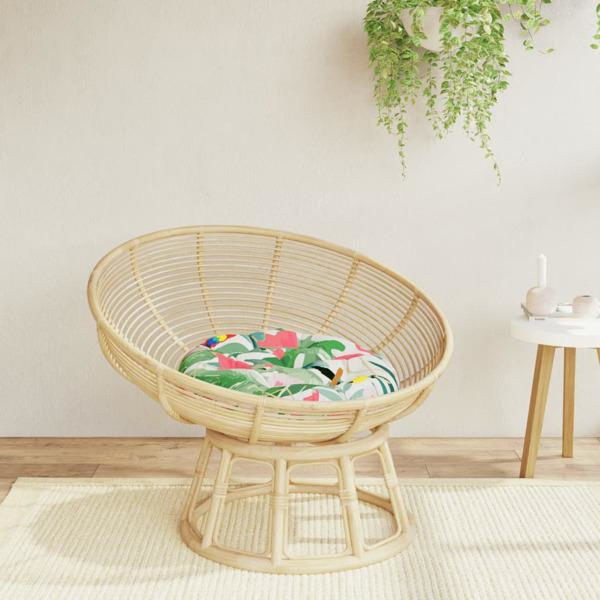 vidaXL Rund dyna flerfärgad Ø 60x11 cm oxfordtyg Flerfärgsdesign